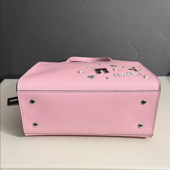NEW Karl Lagerfeld Pink Paris Tote WITH STRAP